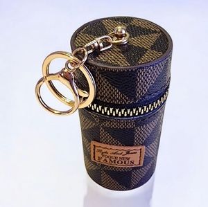 Vogue New Famous Bag Charm Checkered Keychain Holder new